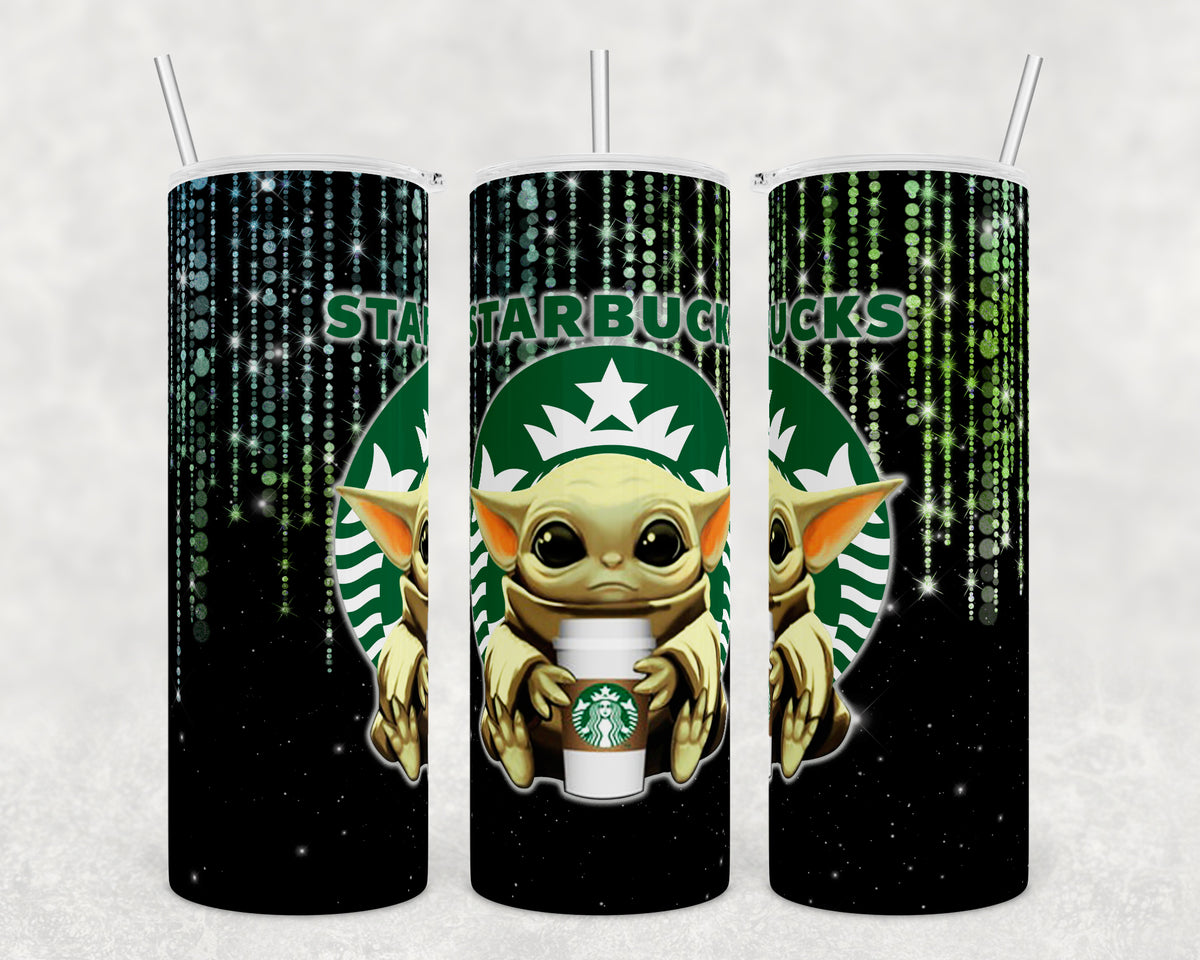 Baby Yoda Tumbler, Baby Yoda Sublimation Straighttapered Skinny Tumbler,  Baby Yoda Star Wars Sublimation Skinny Tumbler