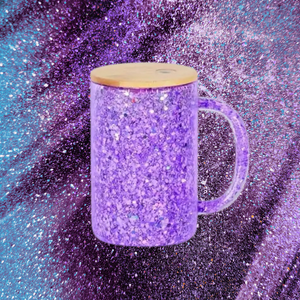 16oz Snow Globe Glass Mug with Fillable Handle