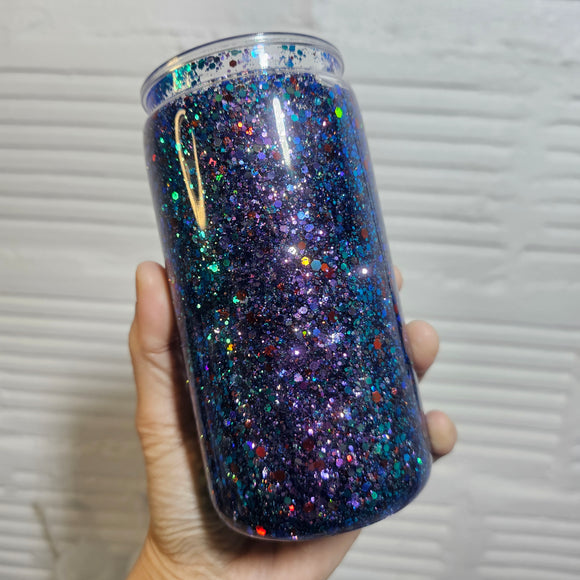 16oz Acrylic Glitter Snow Globe Cup | #206