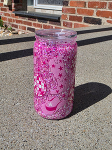 16oz Acrylic Glitter Snow Globe Cup | #208