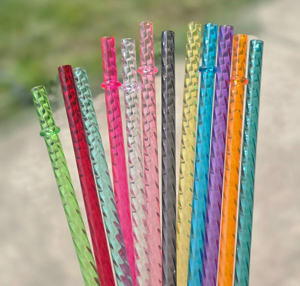 12oz/16 oz Acrylic Swirl Straws