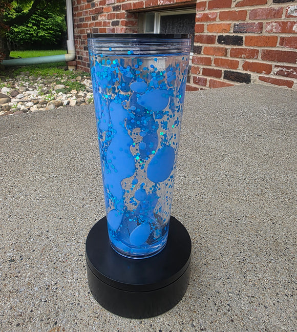 24oz Acrylic Lava Drip Snow Globe Tumbler | #210