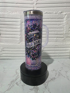 20oz Skinny Snow Globe Tumbler w/Handle | #212