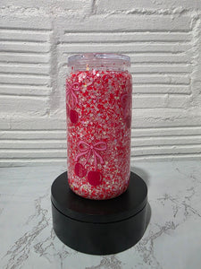16oz Acrylic Glitter Snow Globe Cup | #213