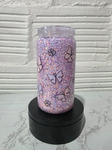 16oz Acrylic Glitter Snow Globe Cup | #214