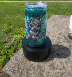 16oz Acrylic Glitter Snow Globe Cup | #216
