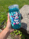 16oz Acrylic Glitter Snow Globe Cup | #216