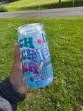 16oz Acrylic Glitter Snow Globe Cup | #219