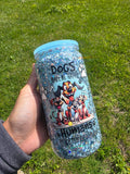 16oz Acrylic Glitter Snow Globe Cup | #220