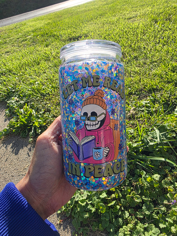 16oz Acrylic Glitter Snow Globe Cup | #224