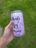 16oz Acrylic Glitter Snow Globe Cup | #227