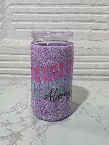 16oz Acrylic Glitter Snow Globe Cup | #230