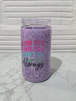 16oz Acrylic Glitter Snow Globe Cup | #230