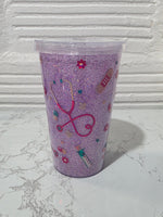 16oz Acrylic Dry Glitter Tumbler | #229