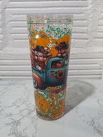 24oz Acrylic Lava Drip Snow Globe Tumbler | #236