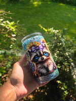 16oz Acrylic Glitter Snow Globe Cup | #234