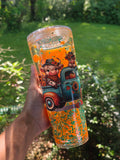 24oz Acrylic Lava Drip Snow Globe Tumbler | #236