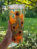 24oz Acrylic Lava Drip Snow Globe Tumbler | #236