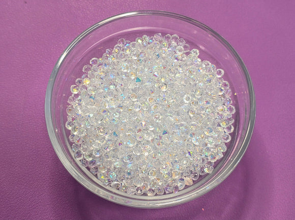 Acrylic Diamonds- Rainbow White