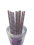 16oz Hard Plastic Reusable Decorative Straws