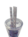 16oz Hard Plastic Reusable Decorative Straws