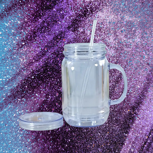 20oz Acrylic Mason Jar Snow Globe