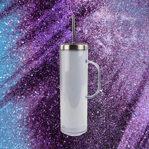 20oz Skinny Snow Globe Tumbler w/Handle