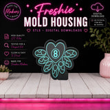 8 Ball Heart Turquoise | Freshie Mold Housing STL File | Digital Download