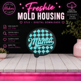 Checkered Mama | Freshie Mold Housing STL File | Digital Download