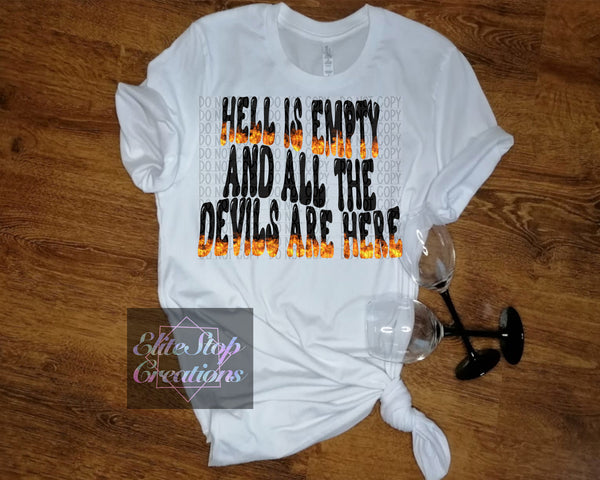 Hell is Empty and All The Devils Are Here | PNG | Sublimation | Digital Download