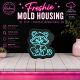 I Love You Raccoon | Freshie Mold Housing STL File | Digital Download