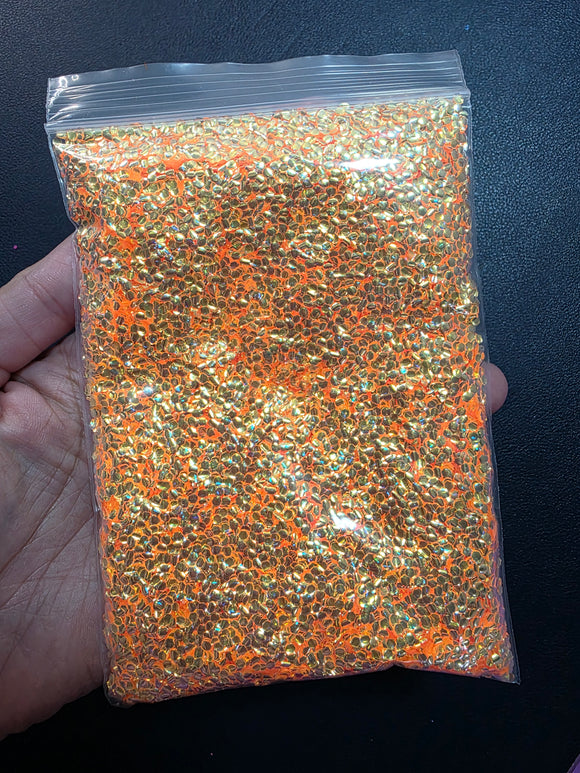 Orange Bubble Glitter