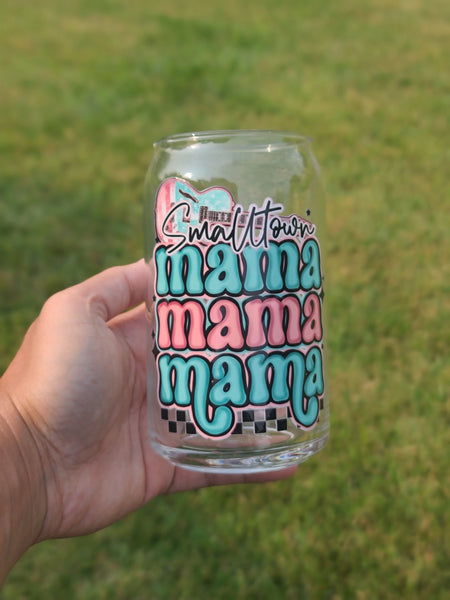 16oz Glass Cup | Small Town Mama