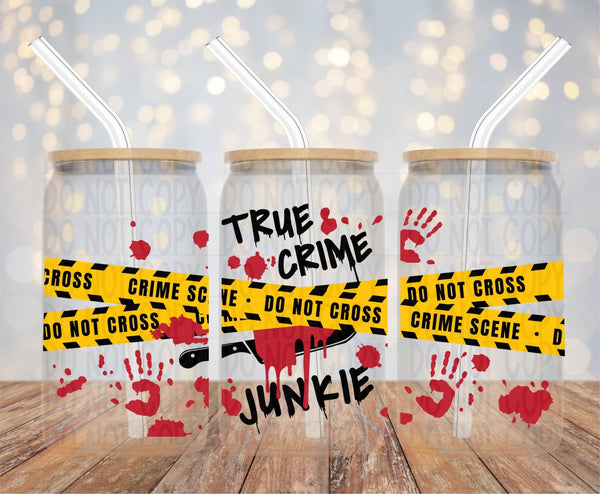 16oz Glass Cup | True Crime Junkie