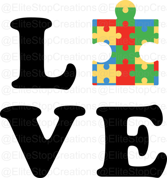 Love- Autism - EliteStop Creations