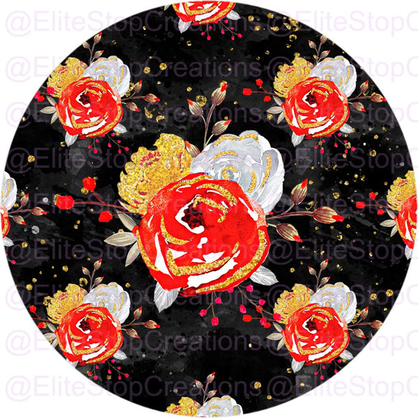 Black & Red Floral - EliteStop Creations