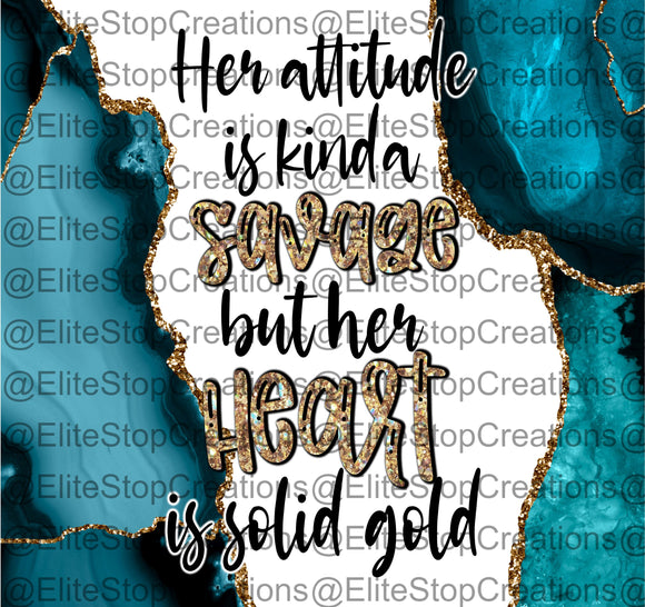 Teal Geode- Attitude - EliteStop Creations