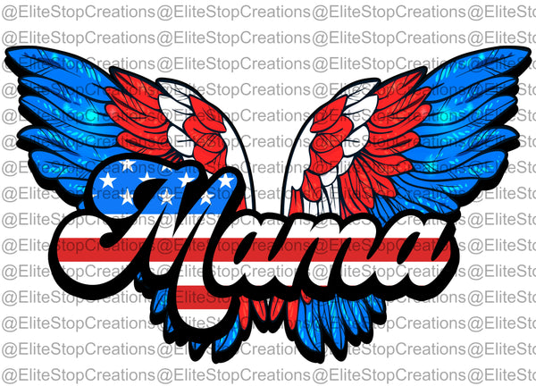 American Flag Mama Wings - EliteStop Creations