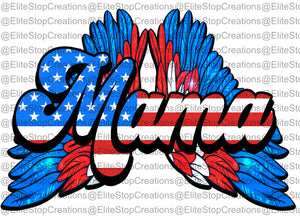 American Flag Mama Wings 2 - EliteStop Creations