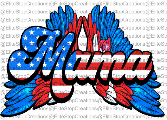 American Flag Mama Wings 2 - EliteStop Creations