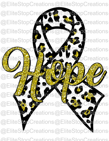 Awareness Ribbon "Hope"- Yellow - EliteStop Creations