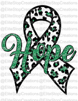 Awareness Ribbon "Hope"- Green - EliteStop Creations