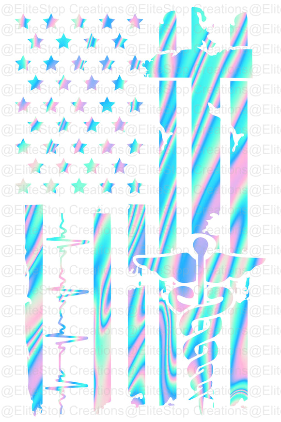 Nurse Flag- Psychedelic - EliteStop Creations