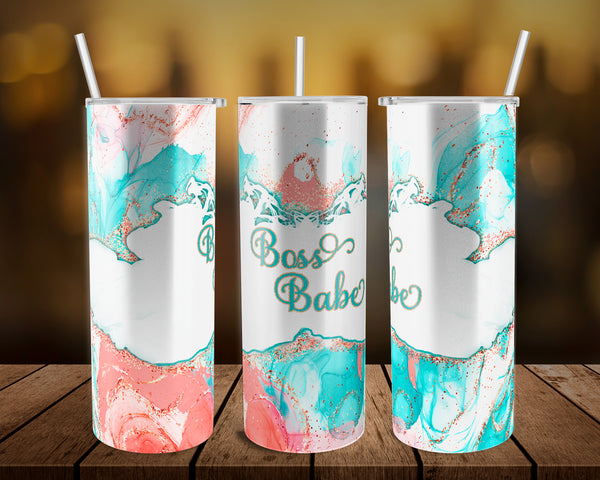 Boss Babe- Coral & Teal - EliteStop Creations