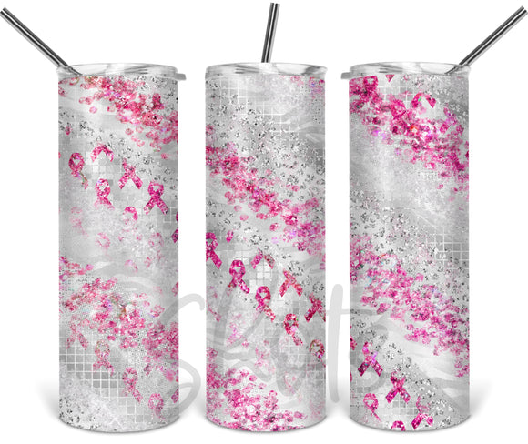 Pink Cancer Ribbon Glitter - EliteStop Creations