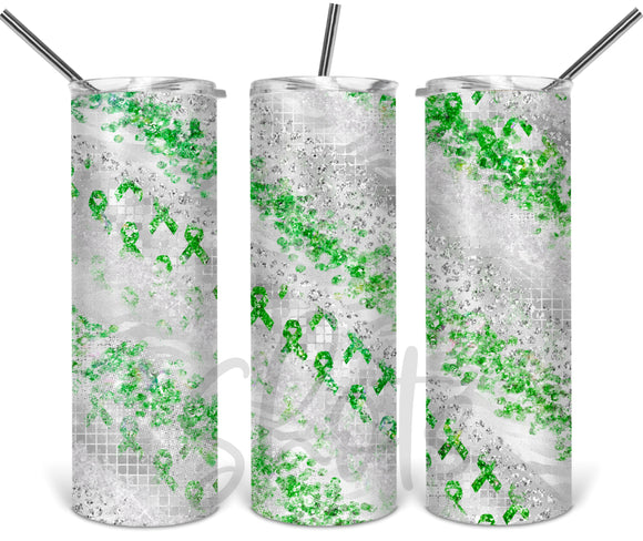 Green Cancer Ribbon Glitter - EliteStop Creations