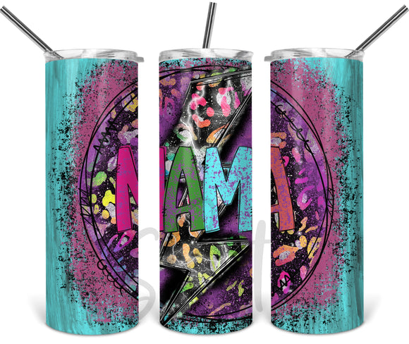 Mama- Teal Background - EliteStop Creations