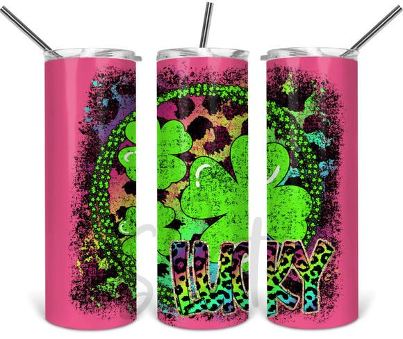 Lucky- Pink Background - EliteStop Creations