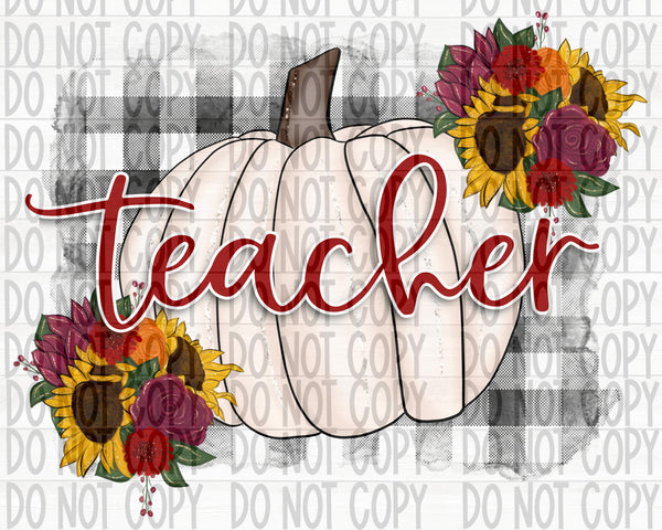 Pumpkin Teacher - EliteStop Creations