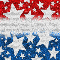 Glitter Red White Blue Paper - EliteStop Creations
